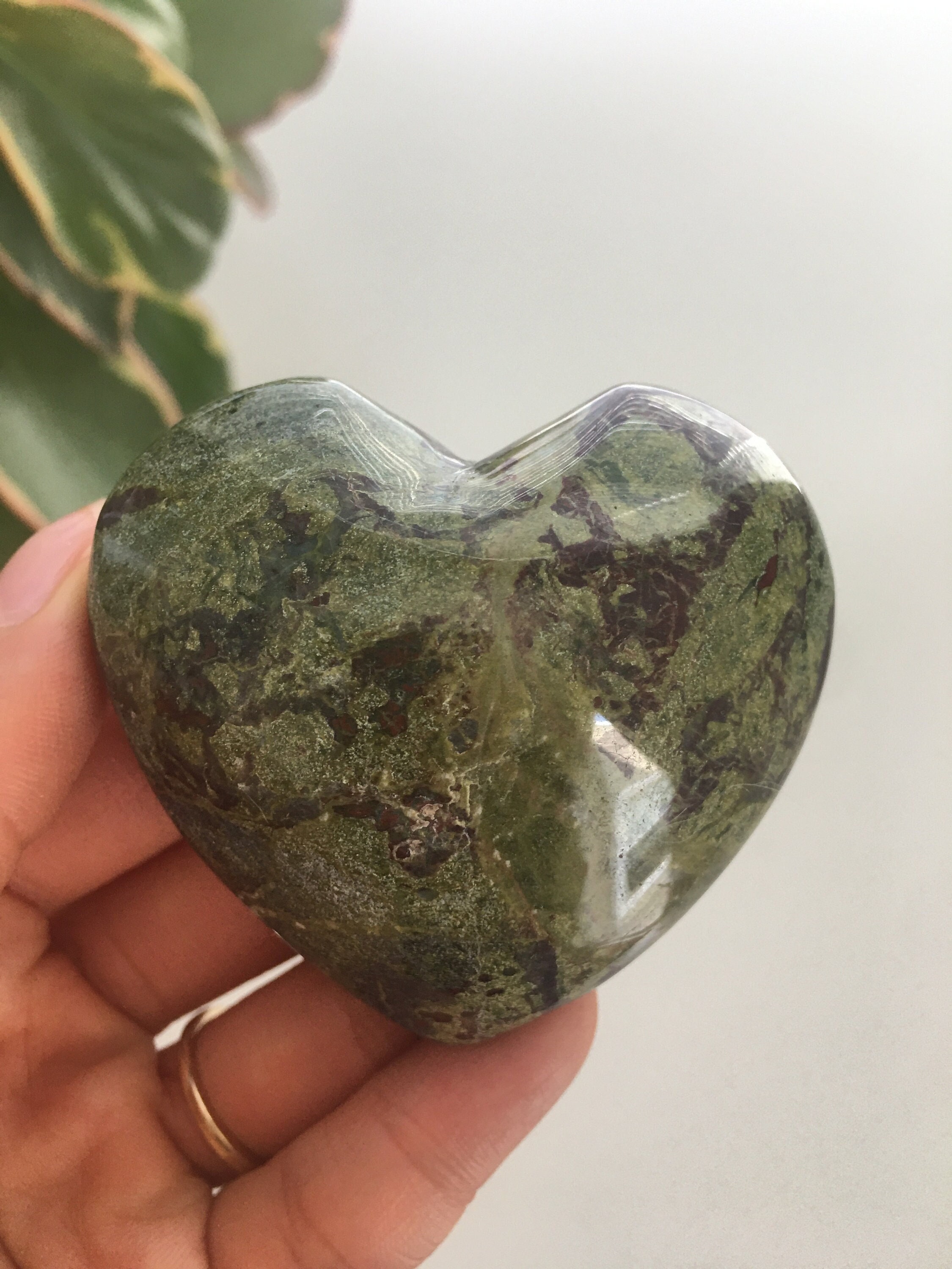 Large Dragon Blood Stone Heart – Natural Polished Crystal
