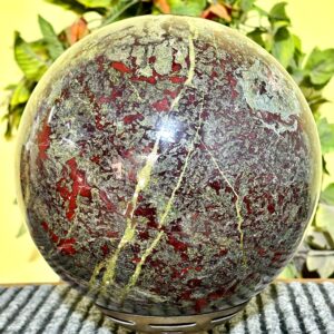 MASSIVE 260MM Reiki Charged Dragon Bloodstone Sphere: Meditation Crystal A Grade Collecter Piece MASSIVE 260MM Reiki Charged Dragon Bloodstone Sphere: Meditation Crystal A Grade Collecter Piece