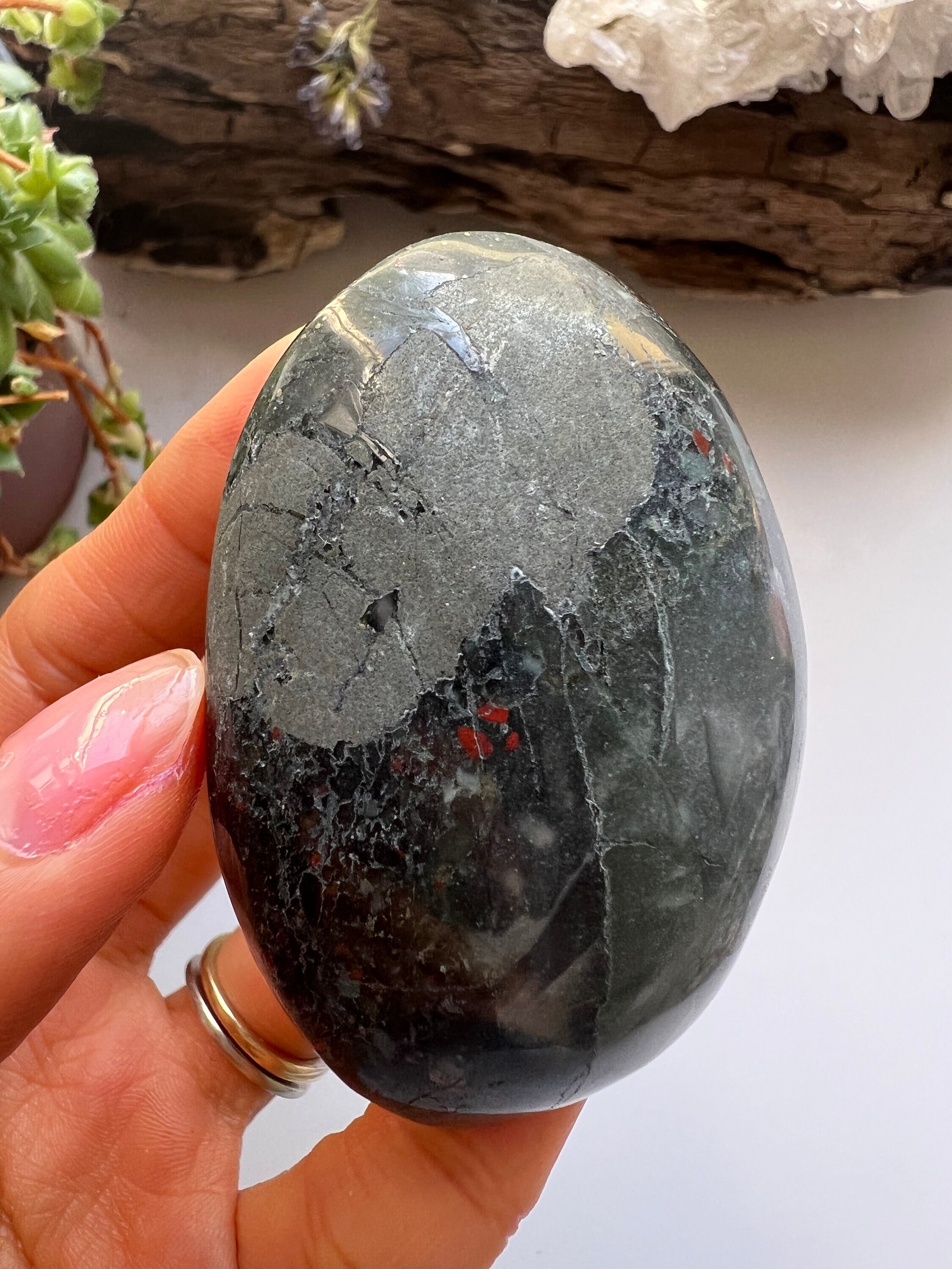 Bloodstone Palm Stone, Bloodstone