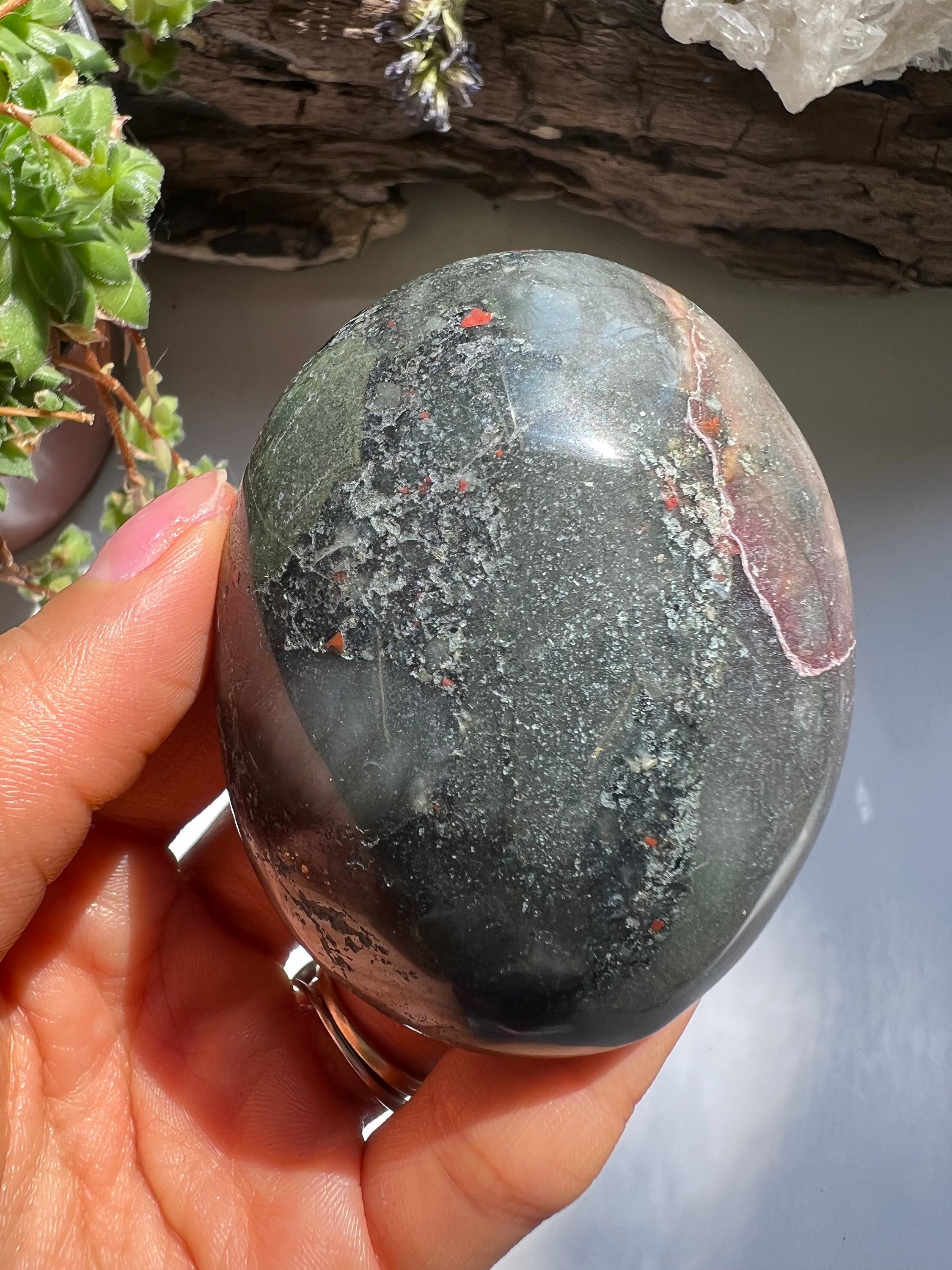 Bloodstone Palm Stone, Bloodstone