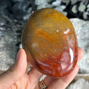 Bloodstone Palmstone From India, Palm Stone
