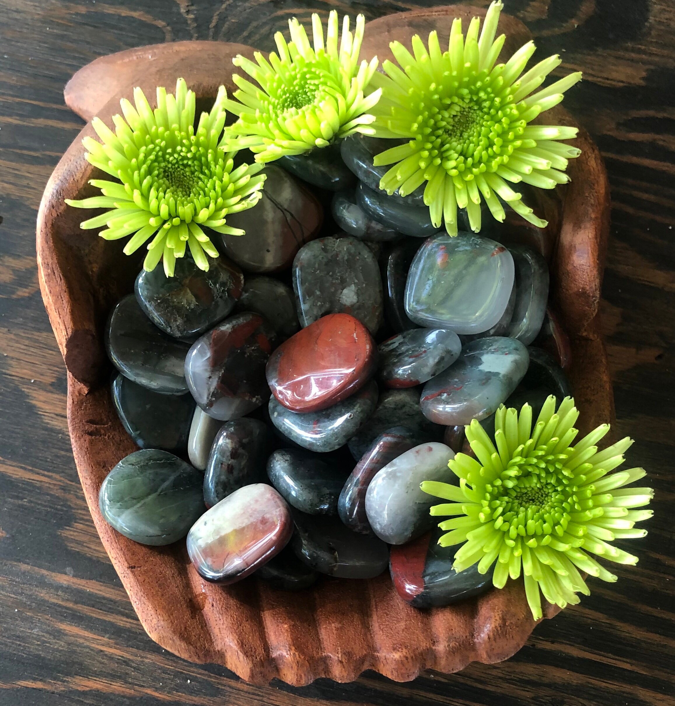Bloodstone Pocket Stone, Bloodstone, Qty. 1 Coin