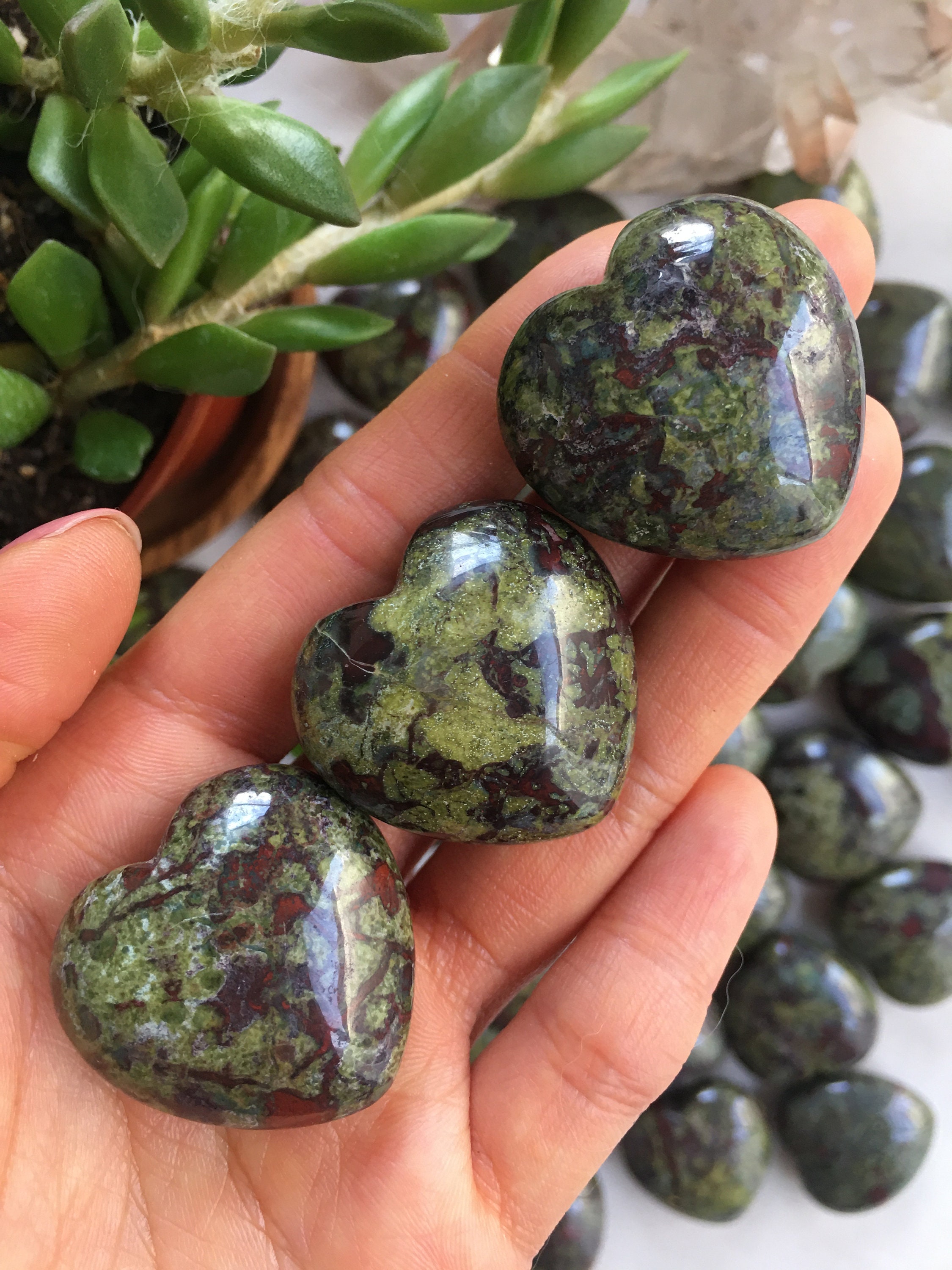 Dragon Blood Stone Heart – Natural Polished Crystal