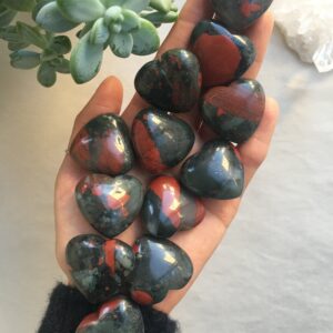 Small Bloodstone Heart – Polished Natural Crystal