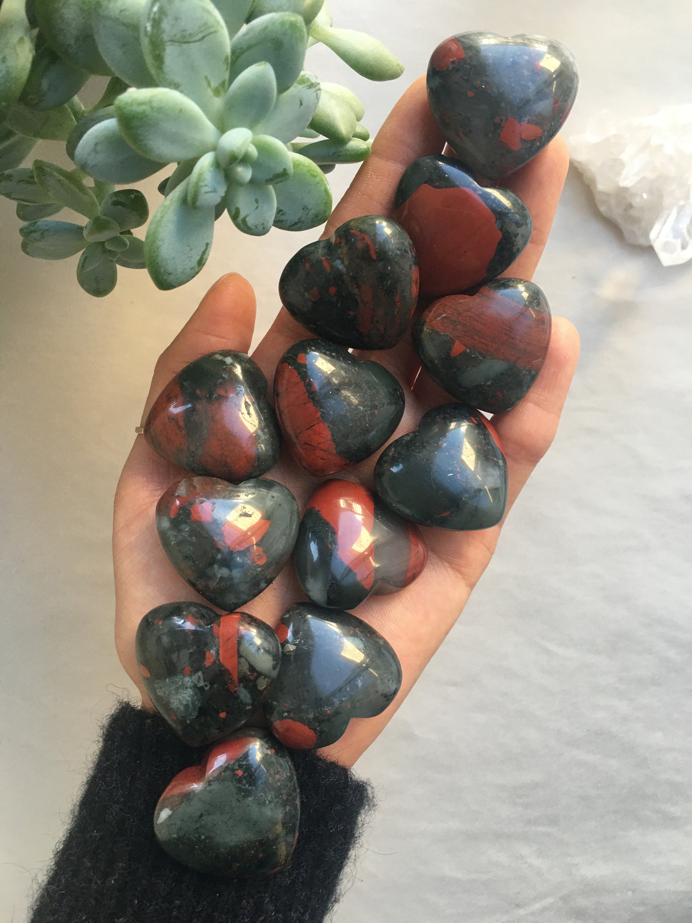Small Bloodstone Heart – Polished Natural Crystal