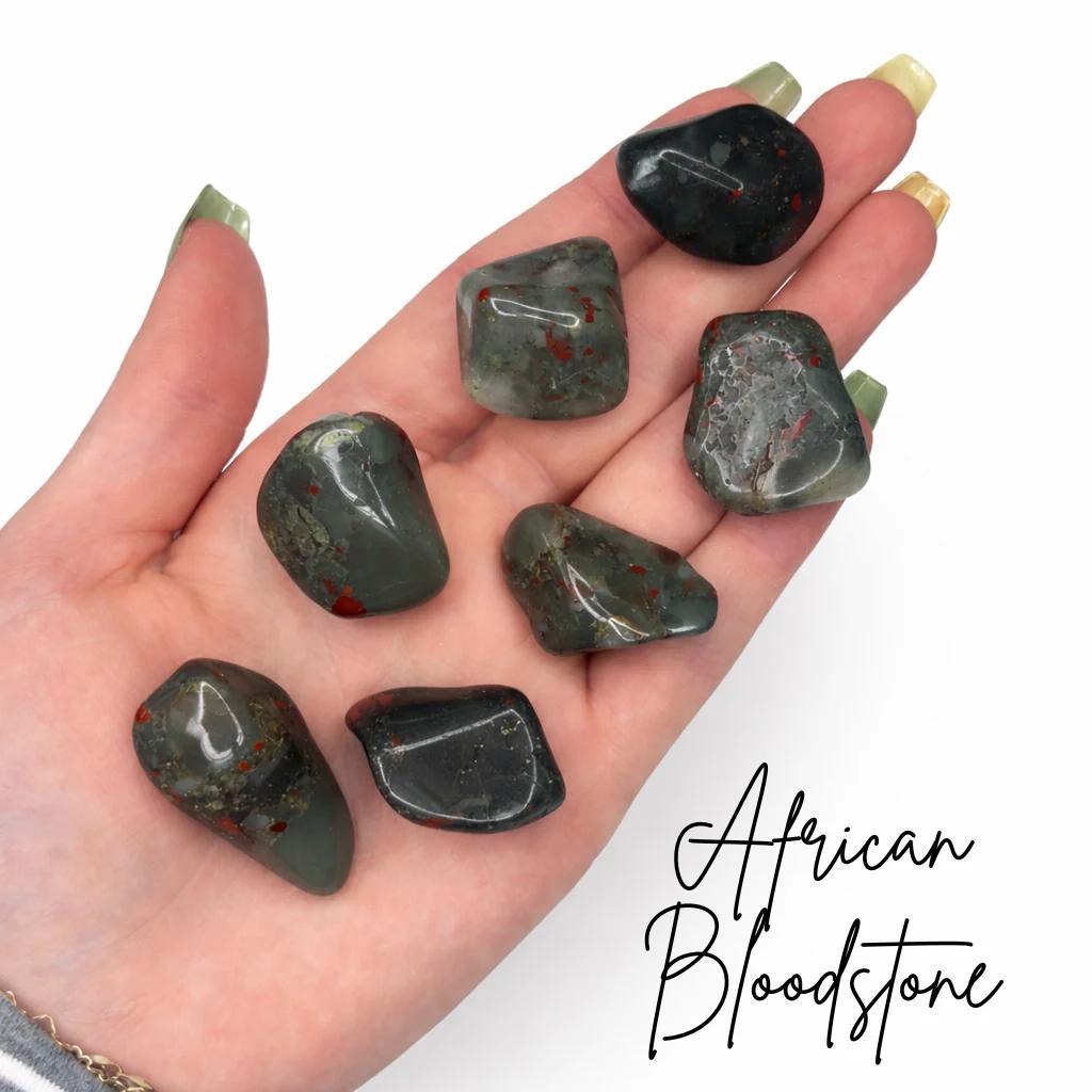 African Bloodstone Tumble, Tumbled Bloodstone, African Bloodstone, Polished Bloodstone, T-9