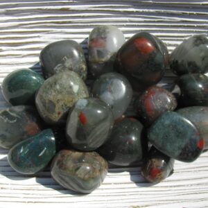 Bloodstone - Tumbled Bloodstone - Bloodstone Crystal - Tumbled Stones - Healing Stone - Cleansing Stone - Balancing Stone - Chakra Stone