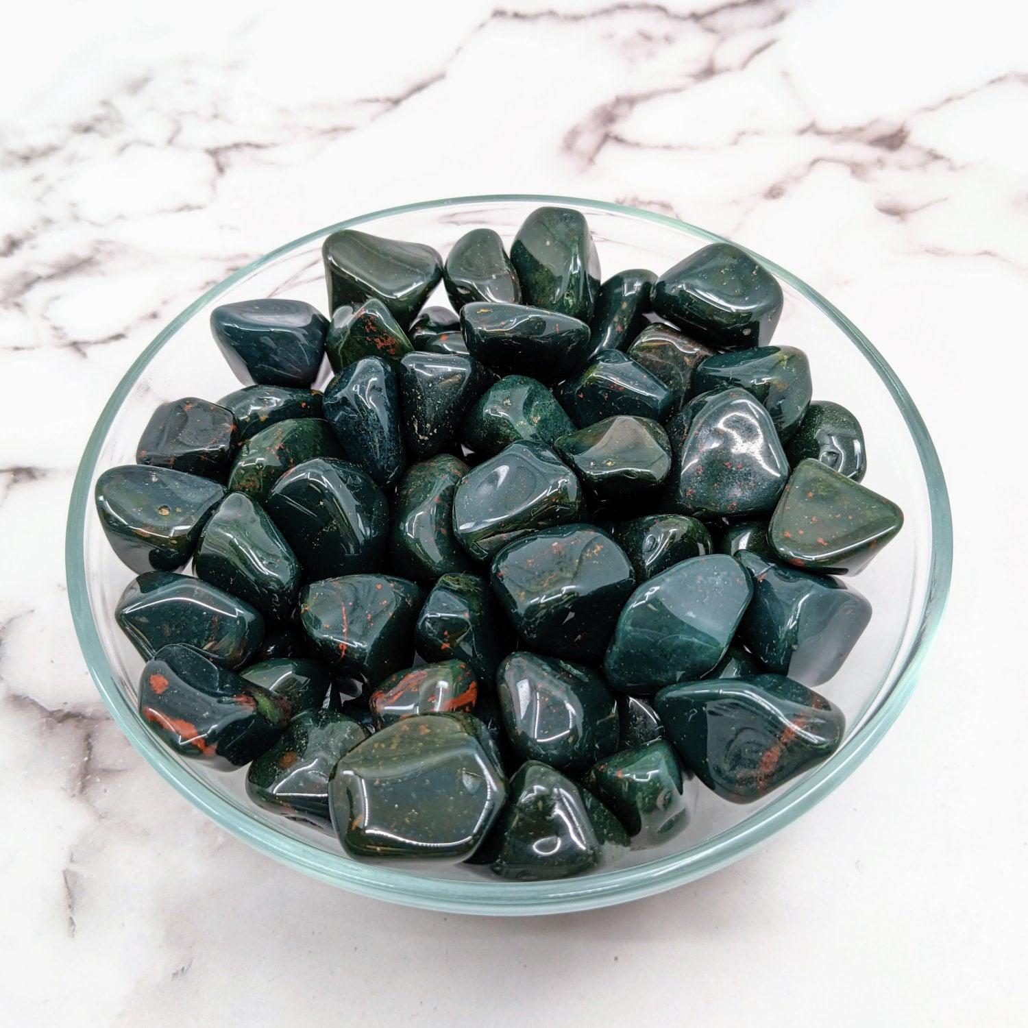 Bloodstone Green .80 - 1.2" Tumbled Stone #lv1476