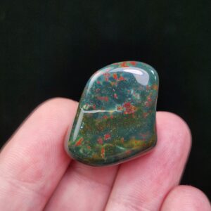 Namibian Bloodstone - Bloodstone Crystal - Heliotrope Bloodstone - Tumbled Bloodstone - Polished Bloodstone - Bloodstone Tumble - Heliotrope