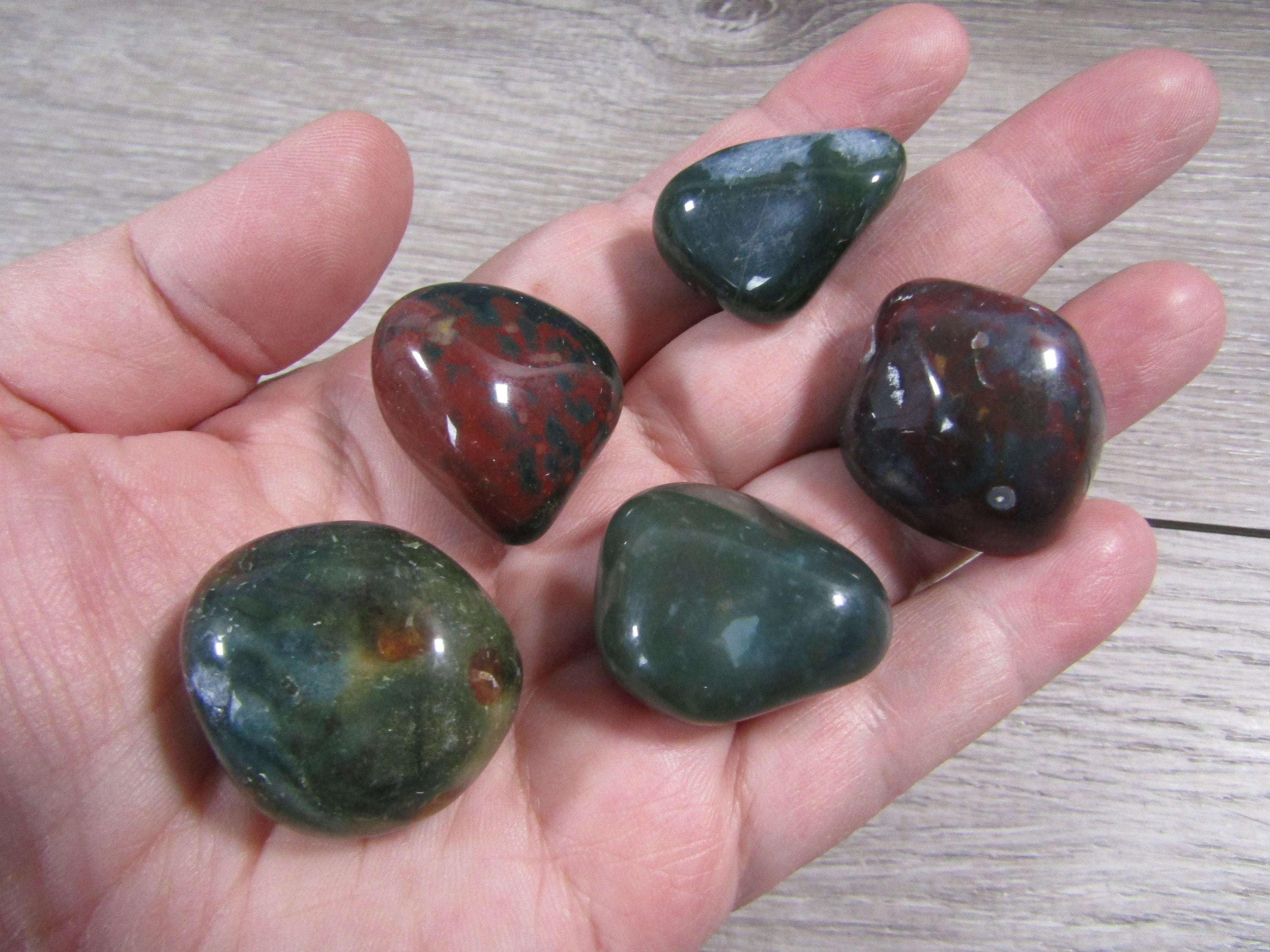 Bloodstone Tumbled Stone // About 1"