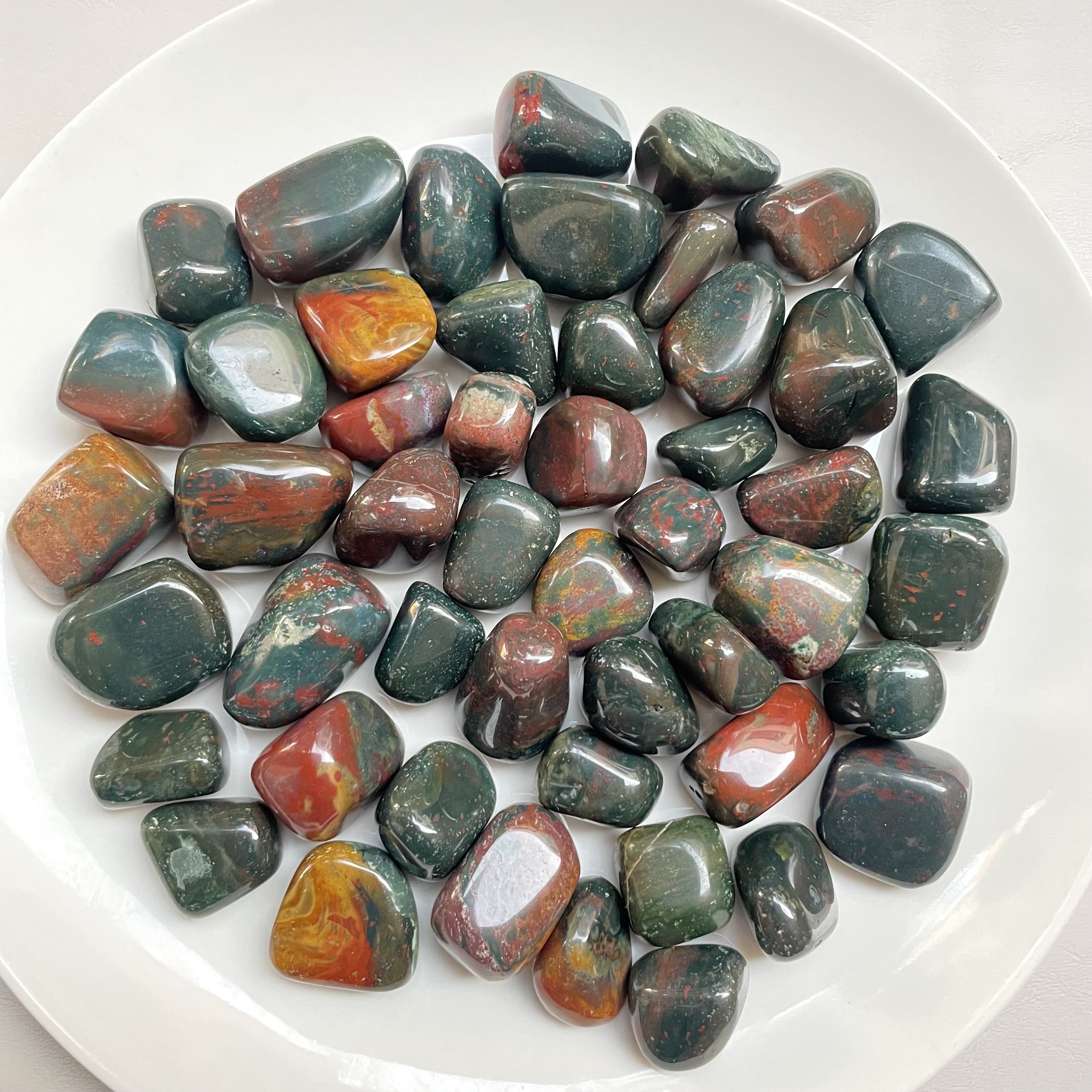 Superb Quality Bloodstone Tumble, Natural Bloodstone, Pocket Stone, Bloodstone Tumbled Stone Healing Crystal And Stone, Heart Chakra Crystal