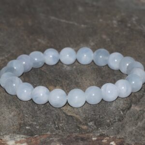Blue Calcite Bracelet, 8mm Natural Blue Gemstone Bracelet, Grade Aa Beads, Handmade Gemstone Jewelry, Gemstone Bracelet, Unisex Bracelet