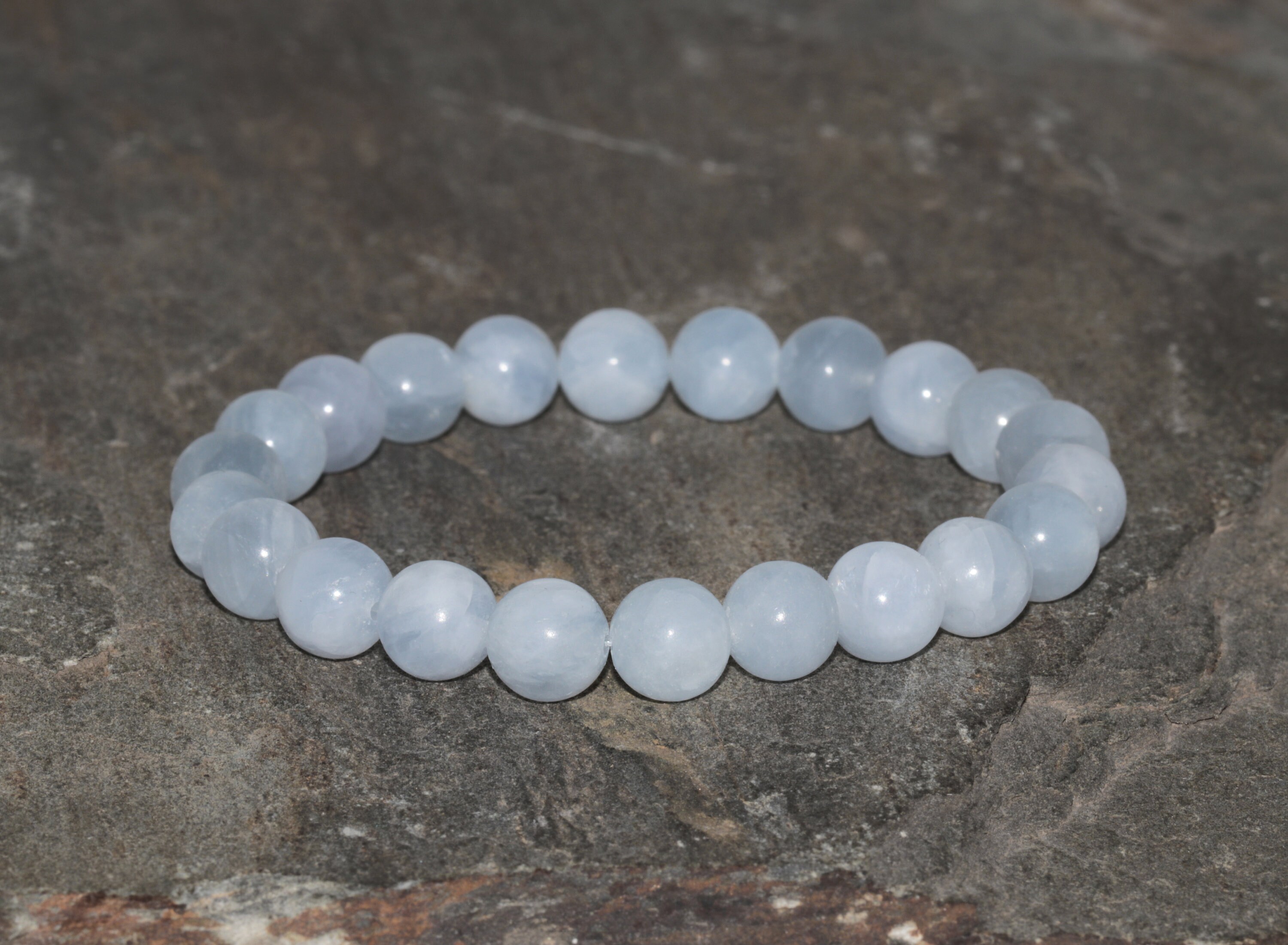Blue Calcite Bracelet, 8mm Natural Blue Gemstone Bracelet, Grade Aa Beads, Handmade Gemstone Jewelry, Gemstone Bracelet, Unisex Bracelet