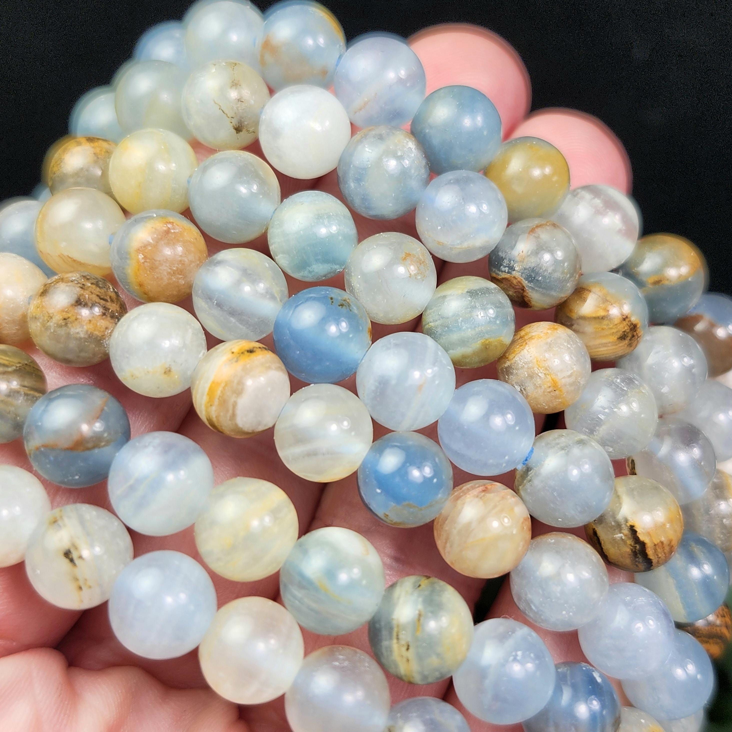 Blue Calcite Bracelet - Blue Calcite Beads - Blue Calcite Jewelry - Beaded Bracelet - Calcite Bracelet - Blue Calcite - Calcite Bracelets