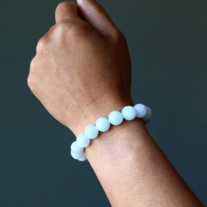Blue Calcite Bracelet Calm Confidence Crystal High As The Sky