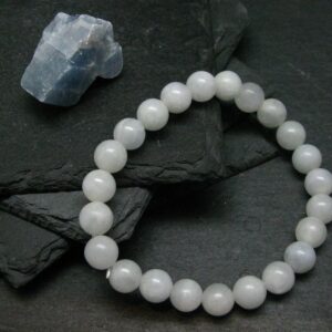 Blue Calcite Genuine Bracelet ~ 7 Inches ~ 8mm Round Beads