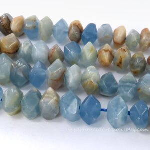 7" Strand of Natural Blue Calcite Nugget Gemstone Beads for Jewelry Making