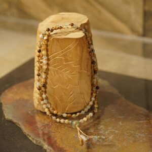 Argentinian Blue Calcite Mala Necklace • Lemurian Aquatine Chalcedony • 108 +1 • Lucid Dreaming Mala • Ocean Hues • 4mm • 6mm • 8mm • Ag4793