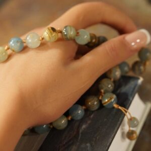 Argentinian Blue Calcite Pocket Mala • Lemurian Aquatine Chalcedony 27 Beads • Rare Meditation Travel Talisman • 4mm 6mm 8mm 10mm • Ag4906 Argentinian Blue Calcite Pocket Mala • Lemurian Aquatine Chalcedony 27 Beads • Rare Meditation Travel Talisman • 4mm 6mm 8mm 10mm • Ag4906