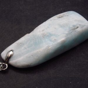 Caribbean Blue Calcite Crystal Pendant From Pakistan - 2.1" - 16.1 Grams