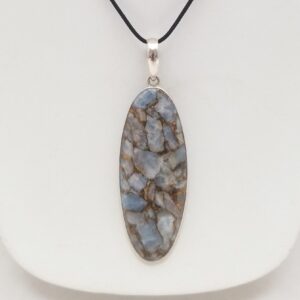Blue Calcite Pendant Necklace, Free Shipping (20166), Calcite and Sterling Silver Necklace, Calcite Pendant, Pendantlady