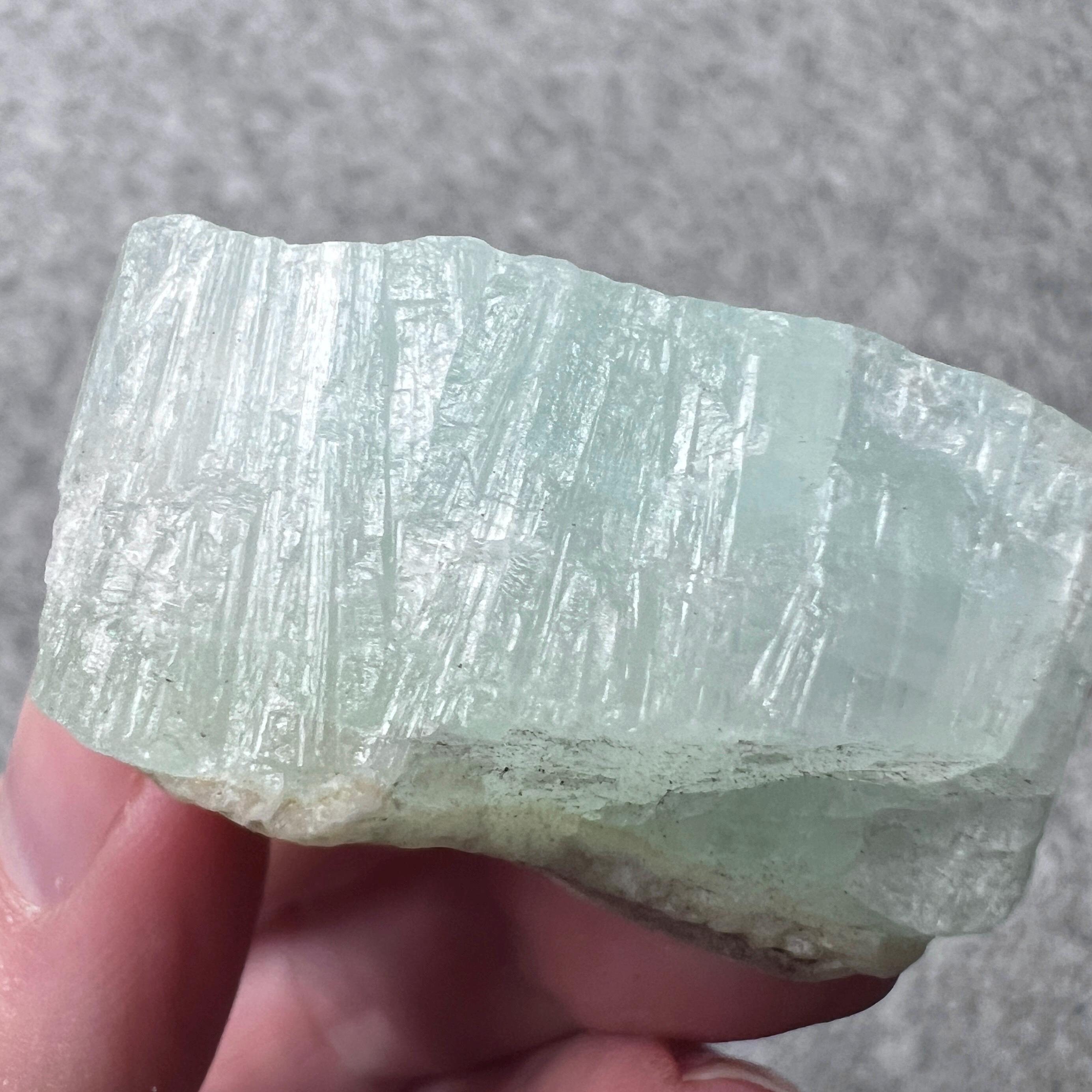 Raw Caribbean Calcite Specimen | Mint Blue Calcite Crystal