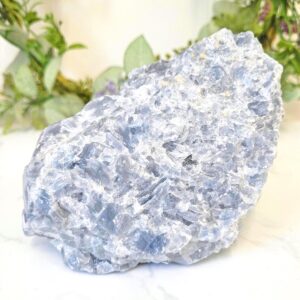 Blue Calcite Crystal Specimen • Natural Display Specimen • Ethically Sourced