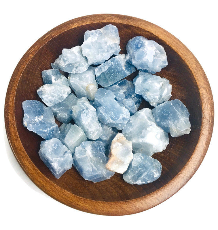 Raw Light Blue Calcite Crystal: Natural Mineral Stone (1 Piece)