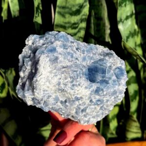 Natural Blue Calcite Crystal - for calming nerves, worries & anxieties - meditation crystal - raw blue calcite - healing crystal