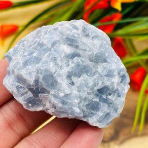 Blue Calcite Rough Stone, Healing Crystal Raw Specimen, Healing Chakra Chunks, Reiki