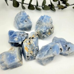 Blue Calcite Raw Stones  - Ethically Sourced from Namibia - AA Grade