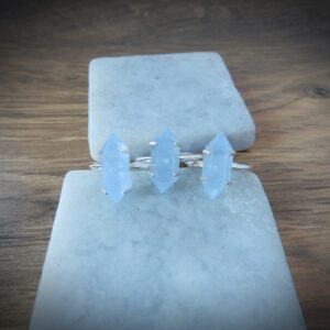 Gemstone Point Ring, Blue Calcite Point Ring, Sterling Silver Gemstone Point Ring, Healing Gemstone Point Ring, Gemstone Appeal, GSA