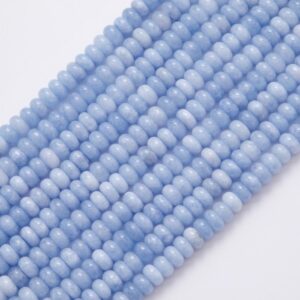 8mm Multicolor Blue Calcite Natural Gemstone Rondelle Bead Strand Finding | WA-415