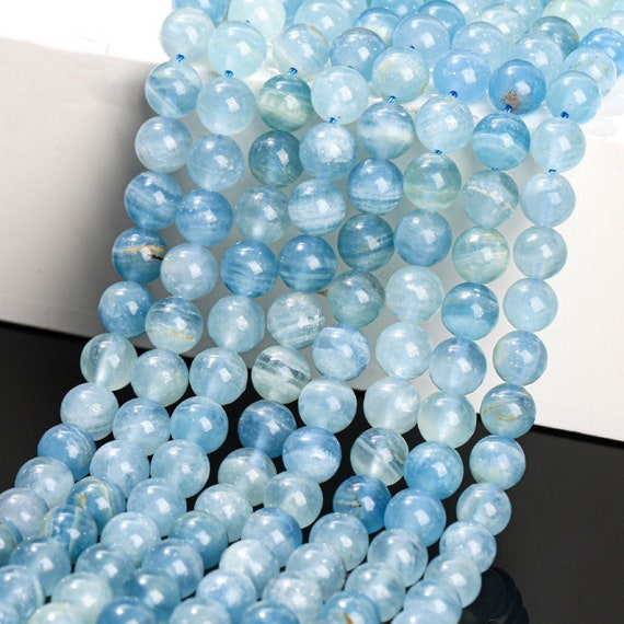 Natural Aaaaa Blue Calcite Stone Round Beads,calcite Stone Beads,4mm 6mm 8mm 10mm 12mm Natural Beads,one Strand 15",gemstone Beads