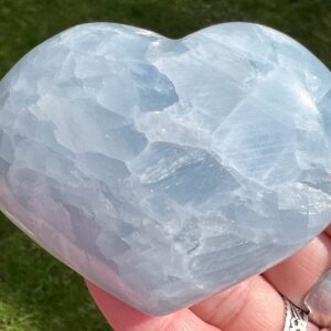 3.2" Blue Calcite Heart, Crystal Heart, Polished Gemstone Heart, High Quality, Birthday , Home Decor, Crystal For Anxiety #2 3.2" Blue Calcite Heart, Crystal Heart, Polished Gemstone Heart, High Quality, Birthday , Home Decor, Crystal For Anxiety #2