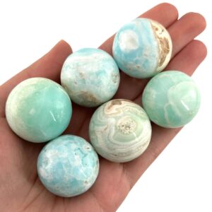 Caribbean Blue Calcite Sphere , Crystal Ball, Polished Natural Gemstone Orb