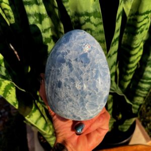 Blue Calcite crystal free form - for calming nerves, worries, and anxieties - healing crystal Blue Calcite crystal free form - for calming nerves, worries, and anxieties - healing crystal