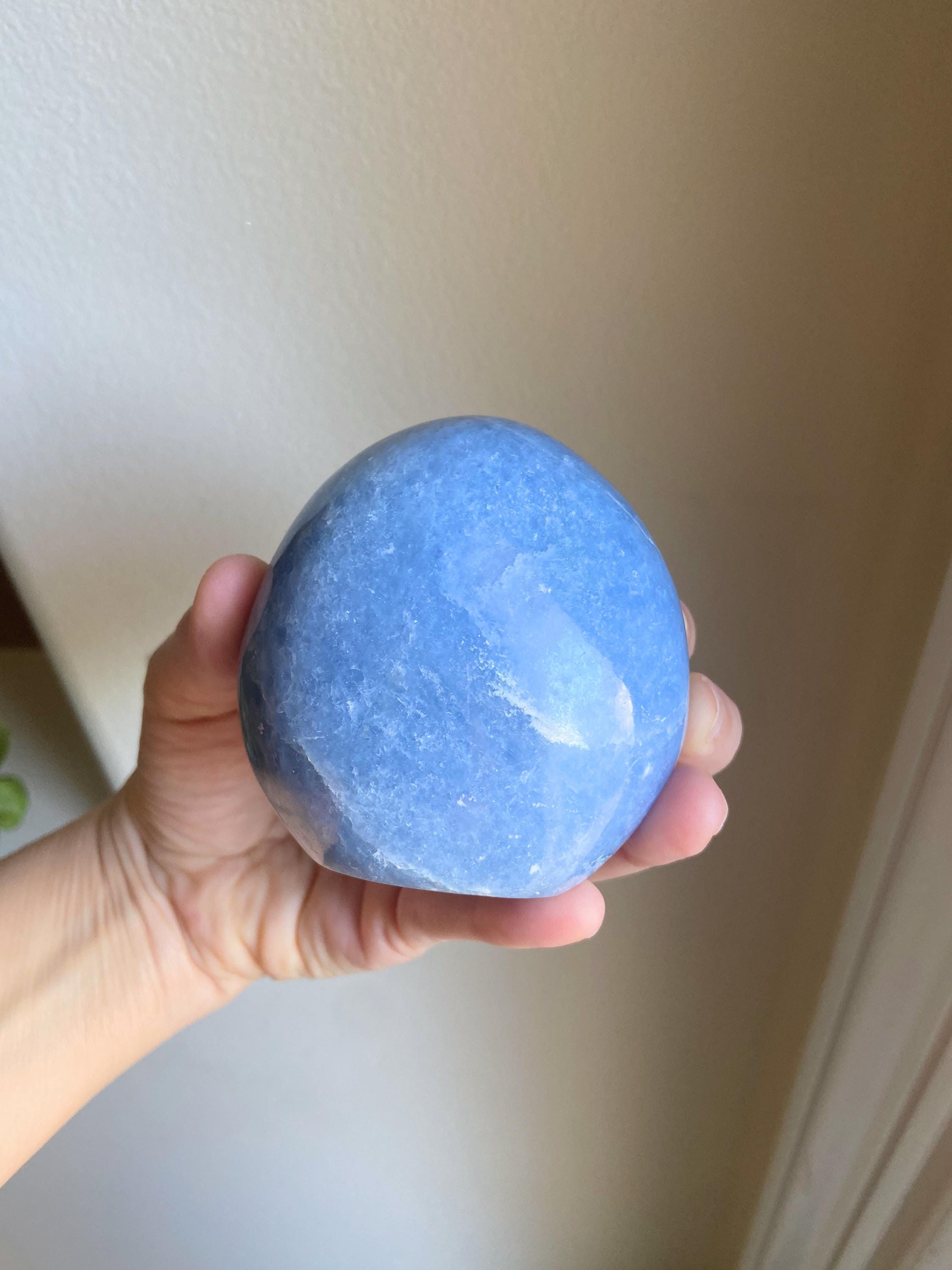 Blue Calcite Free Form Crystal: Self Standing Crystal Tower