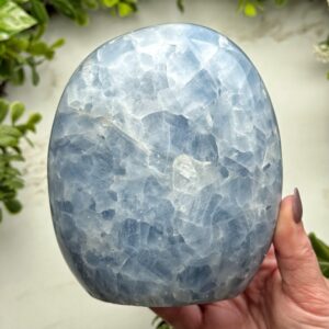 Blue Calcite Freeform | 1496g | - #3 (polished Blue Crystal Chunk, Healing Stone, Throat Chakra, Calming) Blue Calcite Freeform | 1496g | - #3 (polished Blue Crystal Chunk, Healing Stone, Throat Chakra, Calming)