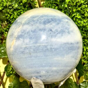 Large Natural 290MM Blue Calcite Sphere: Natural Healing Crystal, Home Decor Large Natural 290MM Blue Calcite Sphere: Natural Healing Crystal, Home Decor