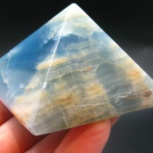 Lemurian Aquatine Blue Calcite Pyramid - 2.3" - 140.54 Grams Lemurian Aquatine Blue Calcite Pyramid - 2.3" - 140.54 Grams