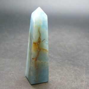 Nice Lemurian Aquatine Blue Calcite Obelisk Pyramid From Argentina - 1.9" - 15.28 Grams Nice Lemurian Aquatine Blue Calcite Obelisk Pyramid From Argentina - 1.9" - 15.28 Grams