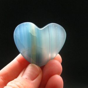 Nice Lemurian Aquatine Blue Calcite Heart From Argentina - 1.3" - 20.51 Grams Nice Lemurian Aquatine Blue Calcite Heart From Argentina - 1.3" - 20.51 Grams