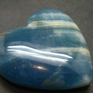 Nice Lemurian Aquatine Blue Calcite Heart From Argentina - 2.2" - 86.98 Grams