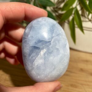 Blue Calcite Palm Stone – Soothing Energy for Clarity and Rest Blue Calcite Palm Stone – Soothing Energy for Clarity and Rest