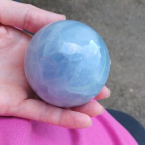 BLUE CALCITE SPHERE 66 mm 2.6" Diameter Polished Crystal Ball Gift Natural Display Specimen HighQuality Intuition Healing Serenity Old Stock BLUE CALCITE SPHERE 66 mm 2.6" Diameter Polished Crystal Ball Gift Natural Display Specimen HighQuality Intuition Healing Serenity Old Stock