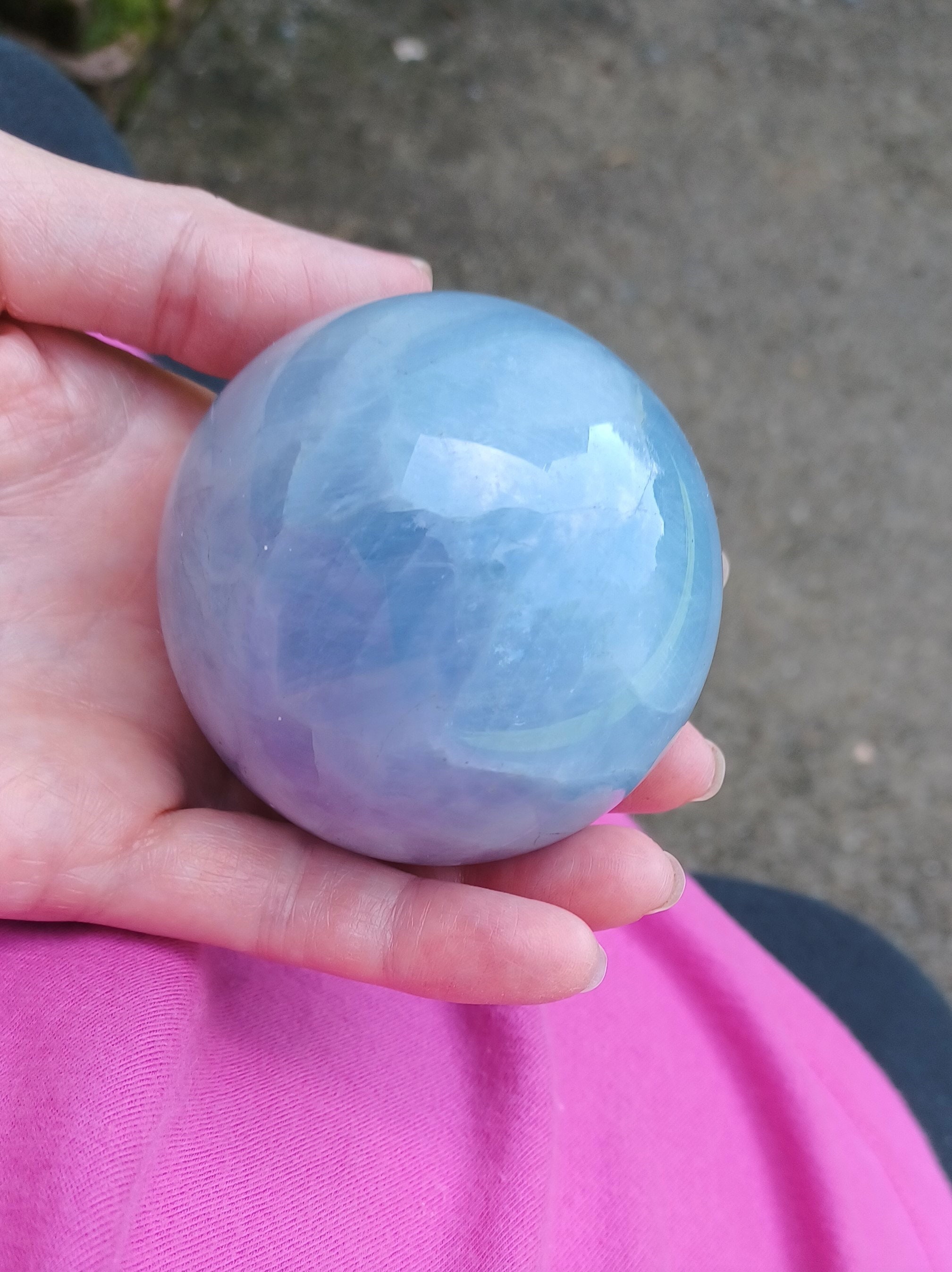 Blue Calcite Sphere 66 Mm 2.6" Diameter Polished Crystal Ball Gift Natural Display Specimen Highquality Intuition Healing Serenity Old Stock Blue Calcite Sphere 66 Mm 2.6" Diameter Polished Crystal Ball Gift Natural Display Specimen Highquality Intuition Healing Serenity Old Stock