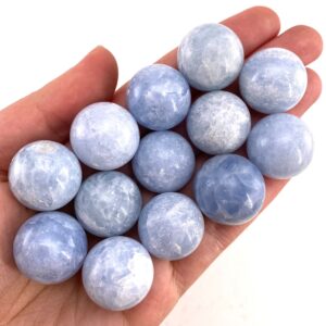 Blue Calcite Sphere | Crystal Ball, Polished Natural Gemstone Orb