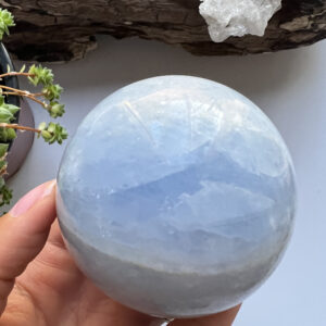 Polished Blue Calcite Sphere, Crystal Ball (6.4cm) Polished Blue Calcite Sphere, Crystal Ball (6.4cm)