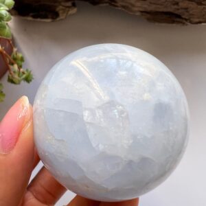 Polished Blue Calcite Sphere, Calming Crystal (4.5cm) Polished Blue Calcite Sphere, Calming Crystal (4.5cm)